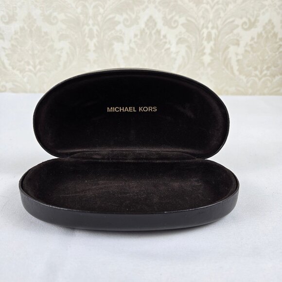 Michael Kors Dark Brown Hardshell Eyeglass Sunglass Case Hinged - Picture 4 of 8